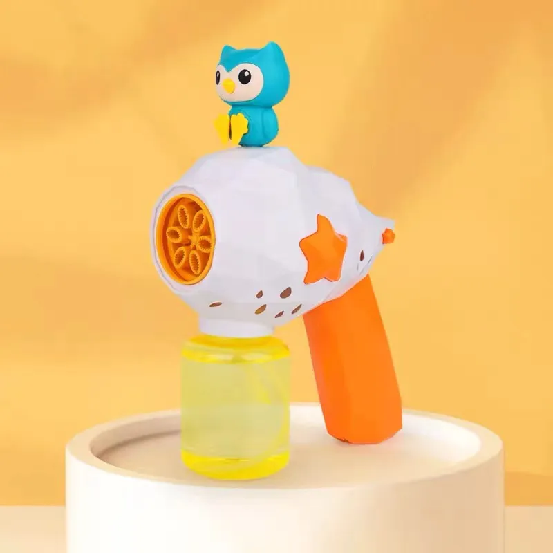 Cute Animal Electric Six-hole Automatic Bubble Machine for Toddler/Kid Color-B