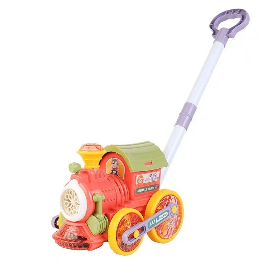 Hand Push Train 8 Holes Automatic Bubble Machine Bubble Cart Toy