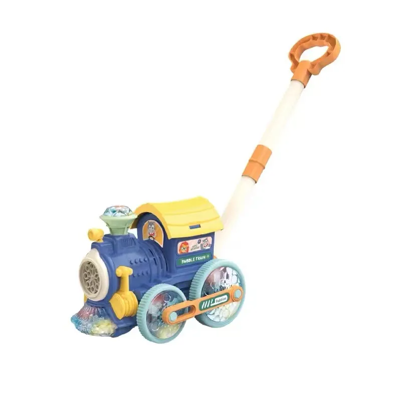 Mão Push Train 8 Buracos Máquina de Bolha Automática Carrinho de Bolha Brinquedo Cor-B