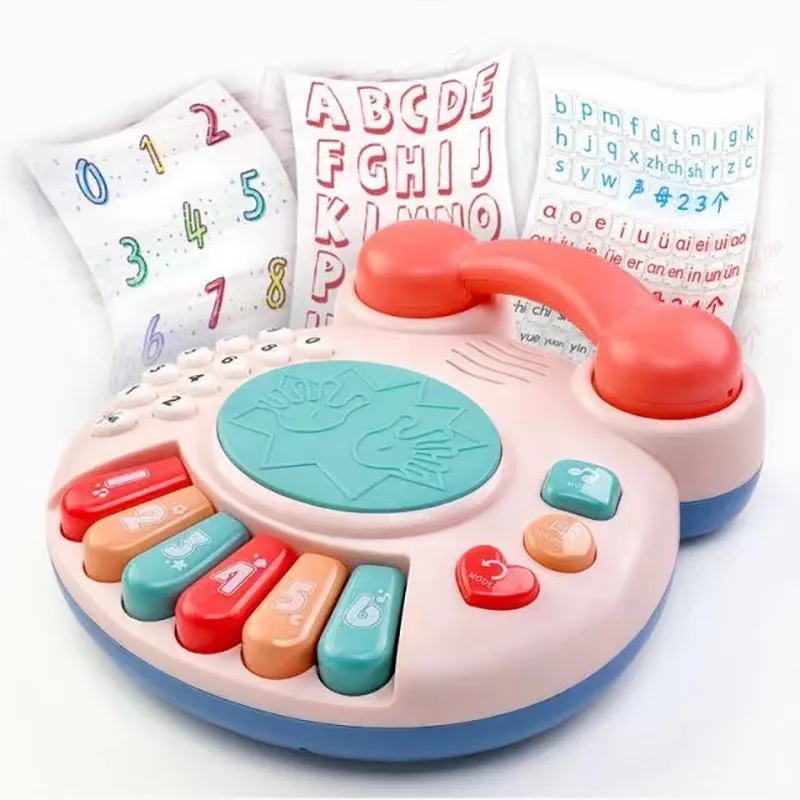 Crab Shape Piano Home Phone Toy Strumento musicale Colore-A big image 1