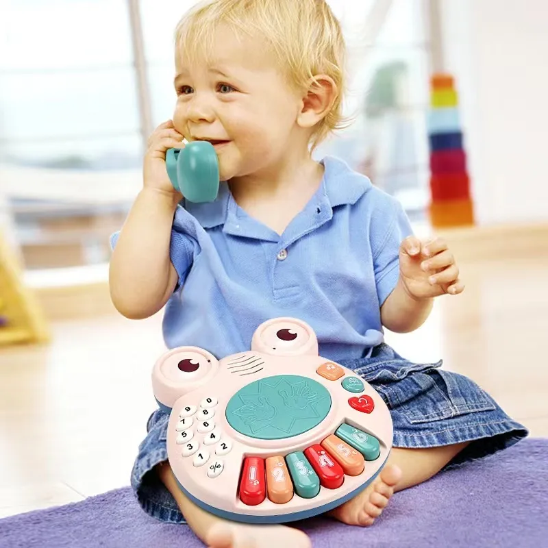 Crab Shape Piano Home Phone Toy Musical Instrument Color-A image 2