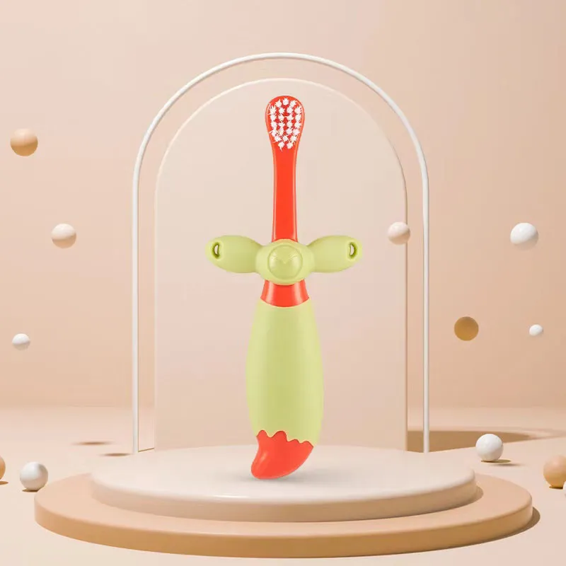 Toddlers Cartoon Toothbrush Manual Ultra-fine Soft Toothbrush Kids Training Teeth Cleaning To Prevent Stuck Throat
