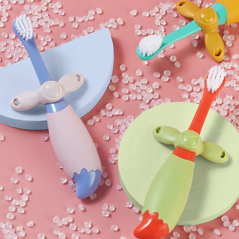 Toddlers Cartoon Toothbrush Manual Ultra-fine soft Toothbrush Kids Training Teeth Cleaning to Prevent Stuck Throat  image 3
