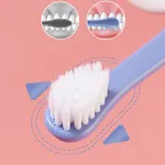 Toddlers Cartoon Toothbrush Manual Ultra-fine soft Toothbrush Kids Training Teeth Cleaning to Prevent Stuck Throat  image 6