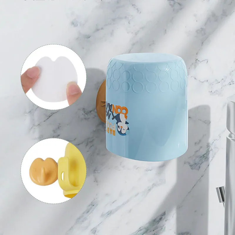 Wall-Mounted Toothbrush Cups Kids Cartoon Multi-purpose Water Cups about 270ML/9.13OZ  image 3
