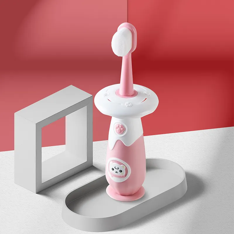 Baby Training Toothbrush Extra Soft Bristles Toddler Toothbrush Oral Care with Anti-Choking Guard to Prevent Stuck Throat Color-A image 2