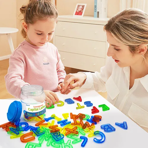 Uppercase and Lowercase English Numbers Three-in-one Plastic Combination Teaching Aid