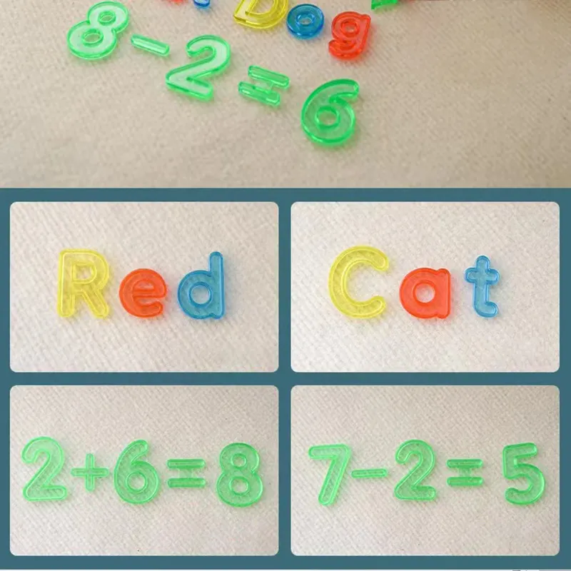 Uppercase and Lowercase English Numbers Three-in-one Plastic Combination Teaching Aid  big image 5