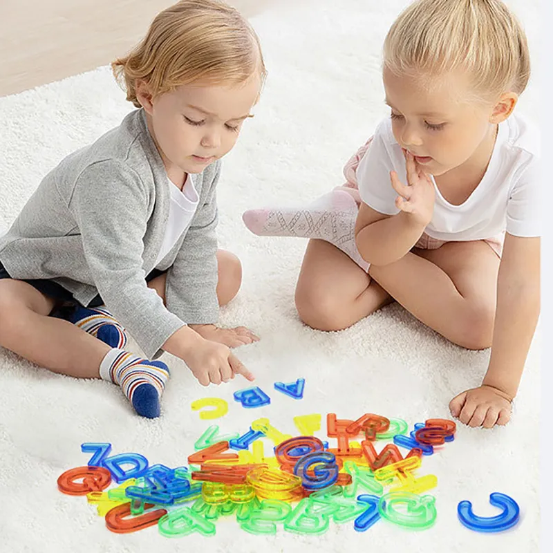 Uppercase and Lowercase English Numbers Three-in-one Plastic Combination Teaching Aid  big image 3