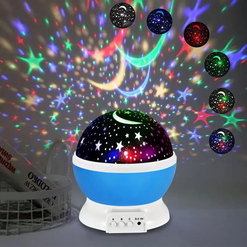 Star and Moon Night Light for Kids Universe Star Sea Birthday Night Light Projection Lamp