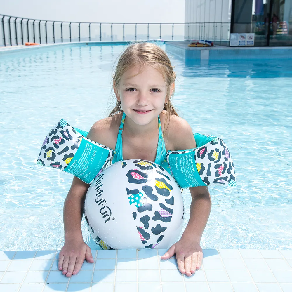 Palloni da spiaggia con stampa leopardata per bambini, giocattoli da spiaggia Giochi da piscina Attività acquatiche all'aperto per adulti e bambini  big image 2