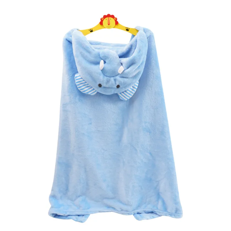 2-pack Unisex Baby Plush Hooded Wearable Blankets, Cartoon Elephant big image 5