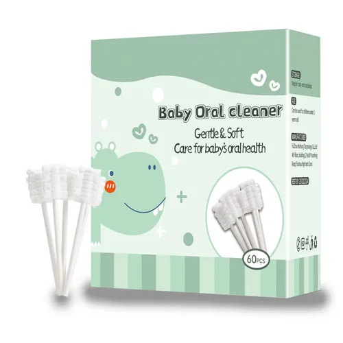 60-pack Infant Toothbrush, Tongue Cleaner, Disposable Tongue Cleaning Gauze Toothbrush, Oral Cleaning Stick