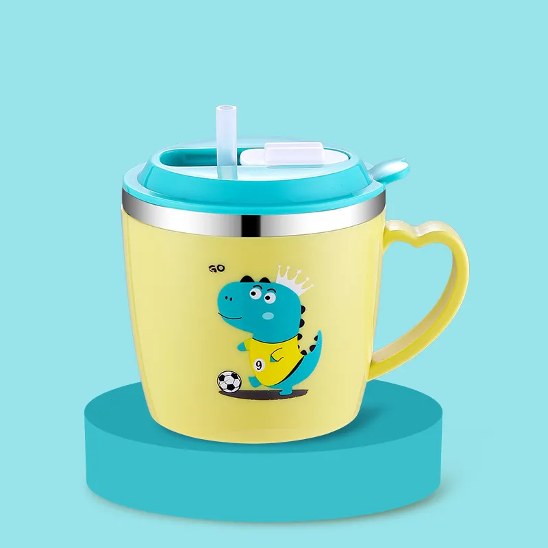 304 Stainless Steel and Plastic Double-insulated Vacuum Cup with Dust-proof Sliding Cove for All Color-A big image 1