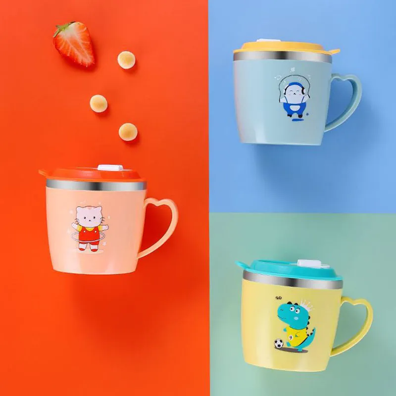 304 Stainless Steel and Plastic Double-insulated Vacuum Cup with Dust-proof Sliding Cove for All Color-A image 4