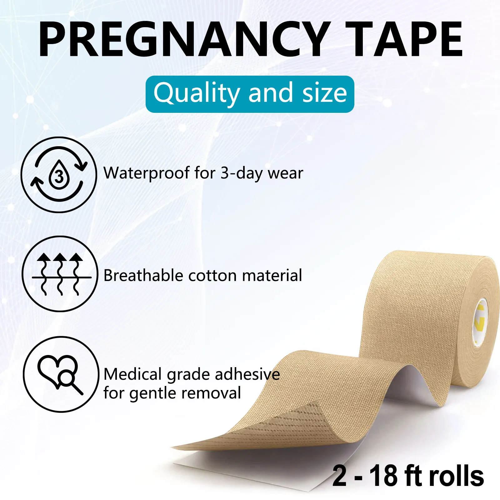2-pack of Pregnant Women's Pressure Relief Belt Prenatal Support Abdominal Belt to Relieve Abdominal Support in the Late Pregnancy Simple Elastic Belt  image 2