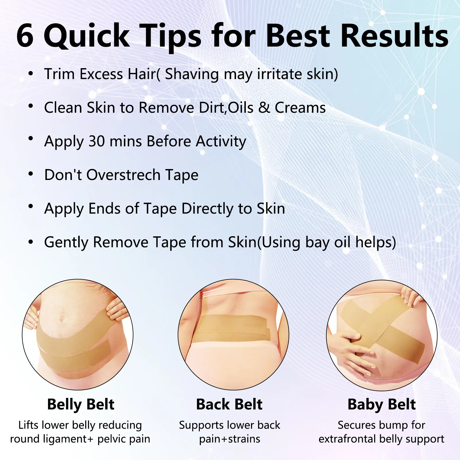 2-pack of Pregnant Women's Pressure Relief Belt Prenatal Support Abdominal Belt to Relieve Abdominal Support in the Late Pregnancy Simple Elastic Belt  image 5