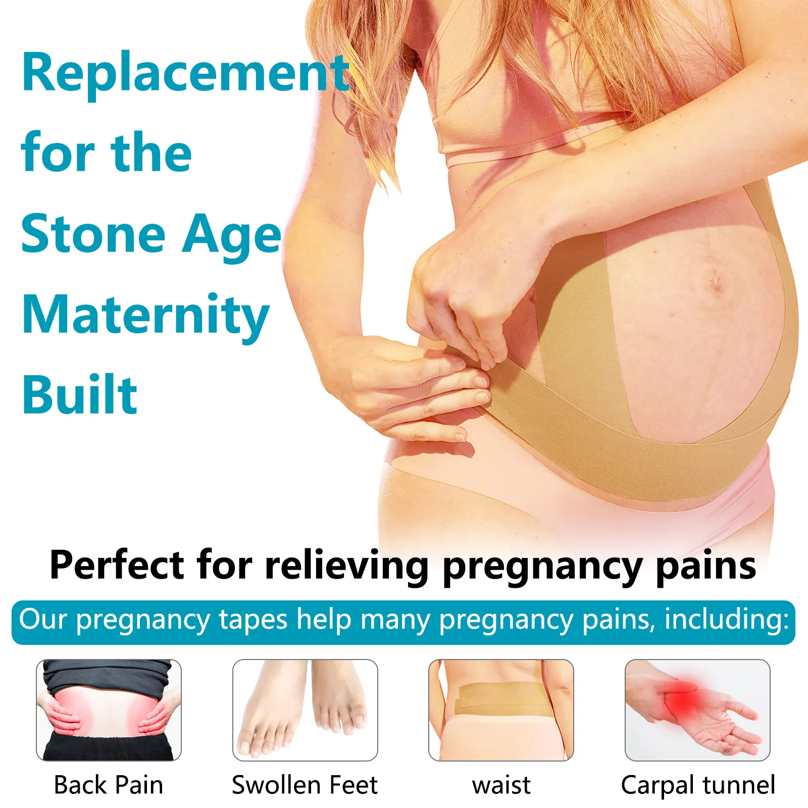 2-pack of Pregnant Women's Pressure Relief Belt Prenatal Support Abdominal Belt to Relieve Abdominal Support in the Late Pregnancy Simple Elastic Belt  image 6