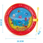 Gentle Sea Sound Music Gift Educational Sea Sound Drum Tool Percussion Instruments Drum (Accessory Color Is Random) Color-A