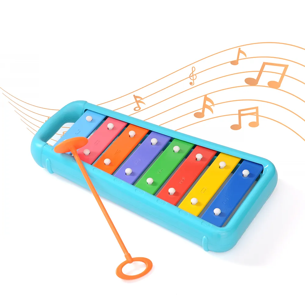 Children's Hand-played Instrument, Preschool Learning Baby Percussion Kit with Eight Tuning Suitable for Over 12 Months Age (the Color of the Accessories Is Random)  big image 1