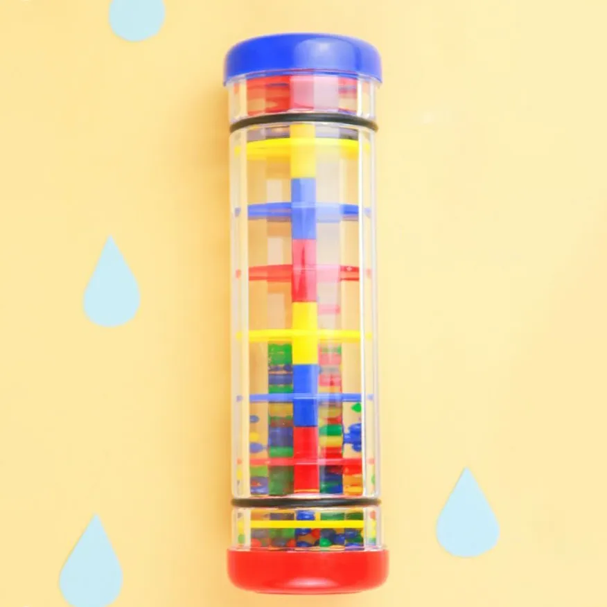 Rain Stick Musical Instrument for Babies, Toddlers and Kids, Rainfall Rattle Tube Rainstick Shaker Toy (Color Random) Color-A big image 1