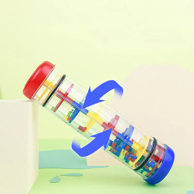Rain Stick Musical Instrument for Babies, Toddlers and Kids, Rainfall Rattle Tube Rainstick Shaker Toy (Color Random) Color-A image 3