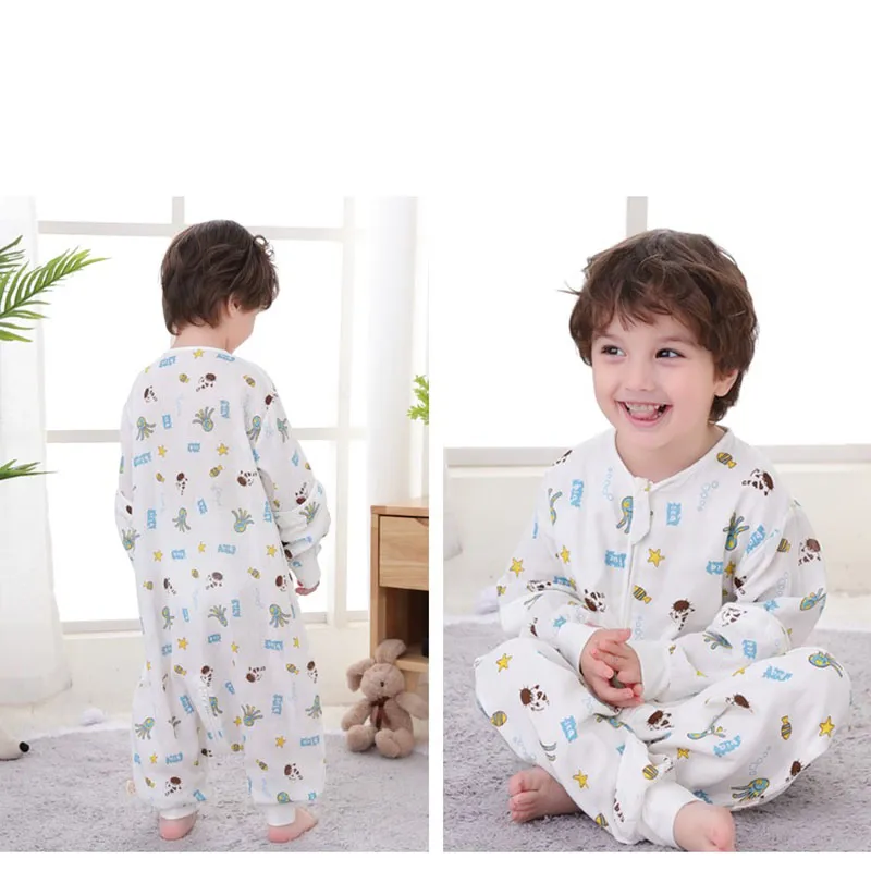 Unisex Child Bedding Animal Pattern Baby Sleeping Bag Medium Thin Cotton Material Anti-Kick Design Color-A image 2