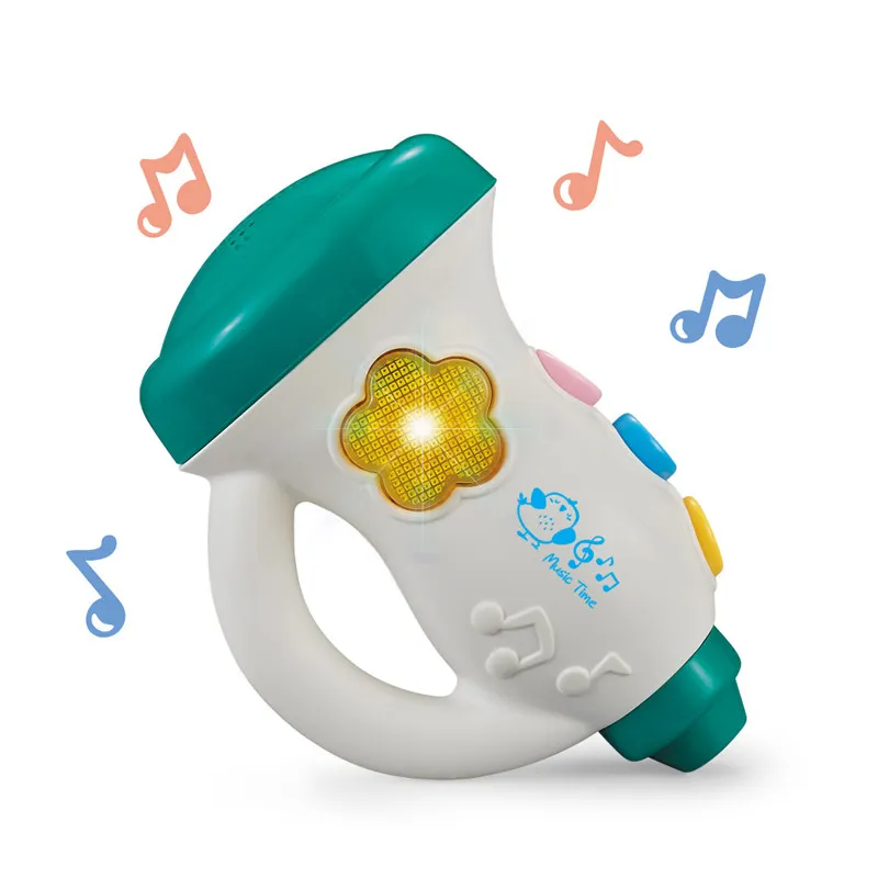 Brinquedos Musicais com Música, Luzes, Brinquedos Eletrônicos, Educação Infantil, Som e Luz, Buzina para Bebê (Cor Aleatória) Cor-A image 3