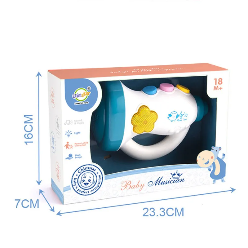 Brinquedos Musicais com Música, Luzes, Brinquedos Eletrônicos, Educação Infantil, Som e Luz, Buzina para Bebê (Cor Aleatória) Cor-A image 4