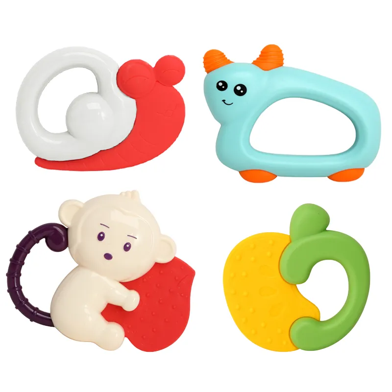 Plastic Baby Teething Toys Never Drop Baby Chew Sucking Toys Suitable For Breast Feeding Babies Infants Newborn (Color Random)