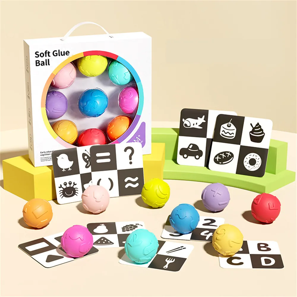 9-Piece Infant Sensory and Massage Grip Ball Set for Cognitive Development and Early Learning   big image 1