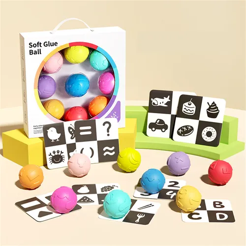 9-Piece Infant Sensory and Massage Grip Ball Set for Cognitive Development and Early Learning 
