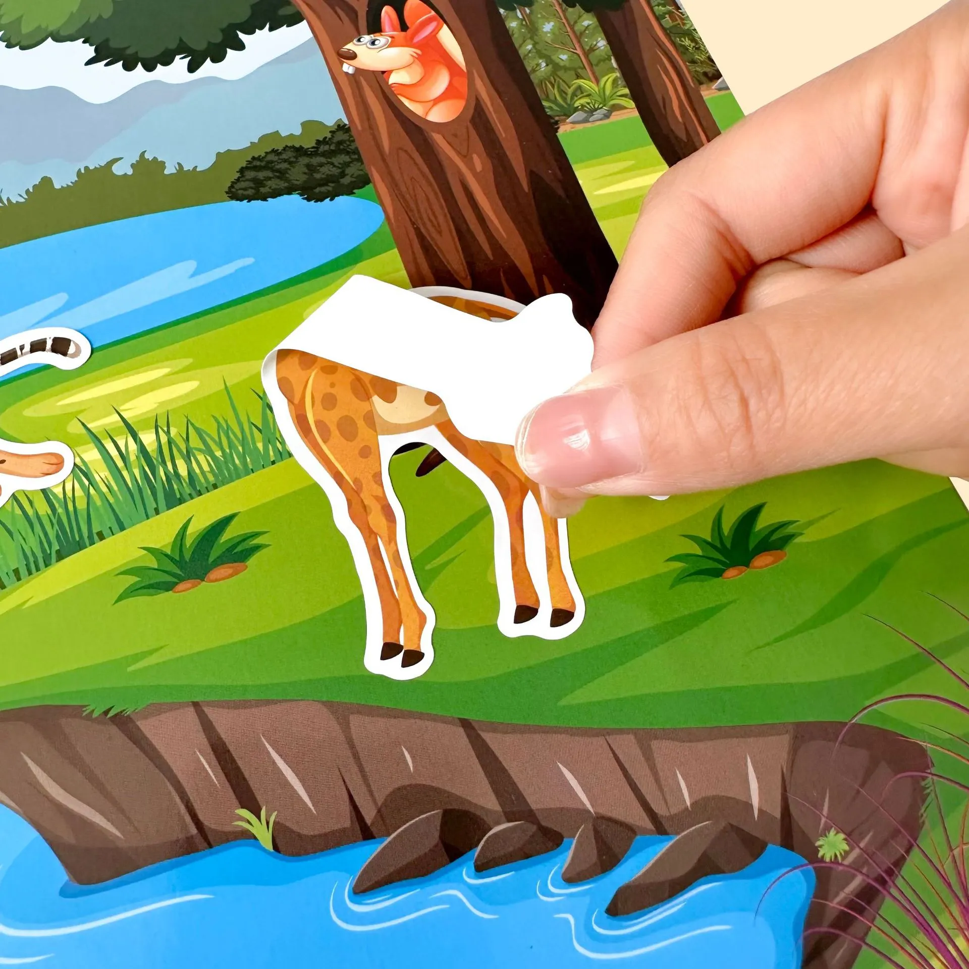 10 قطع كتاب ملصقات مشهد الأطفال مع DIY الإبداعية وتعزيز التدريب العملي على القدرة اللون- أ image 6