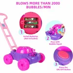 Children's Toy Bubble Blower Push Cart with Fun Music and Safe Design - Grass Mower Style  image 5