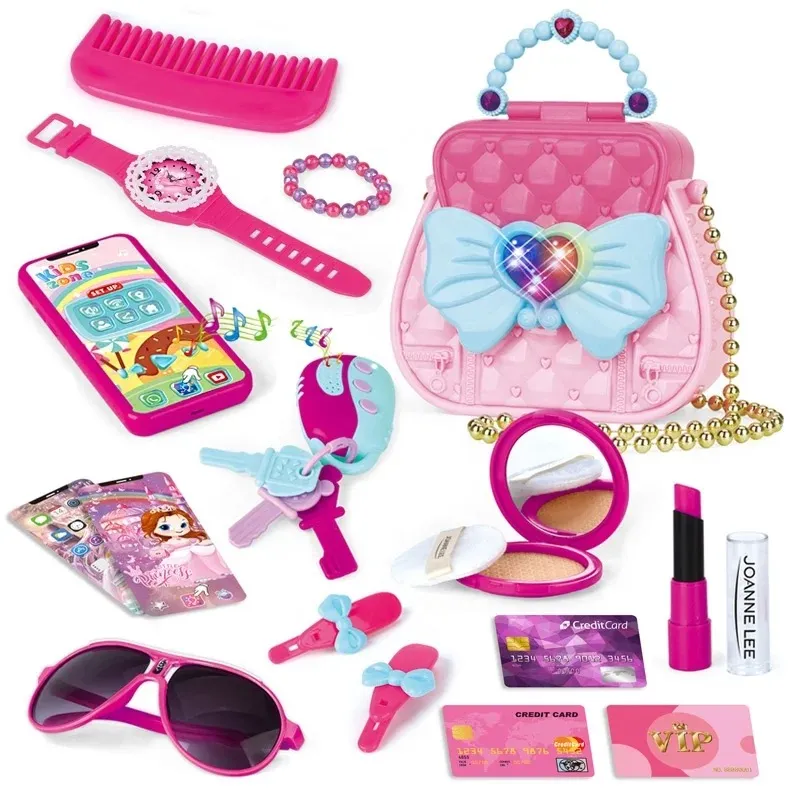 17-Piece Pretend Makeup Jewelry Set for Girls 