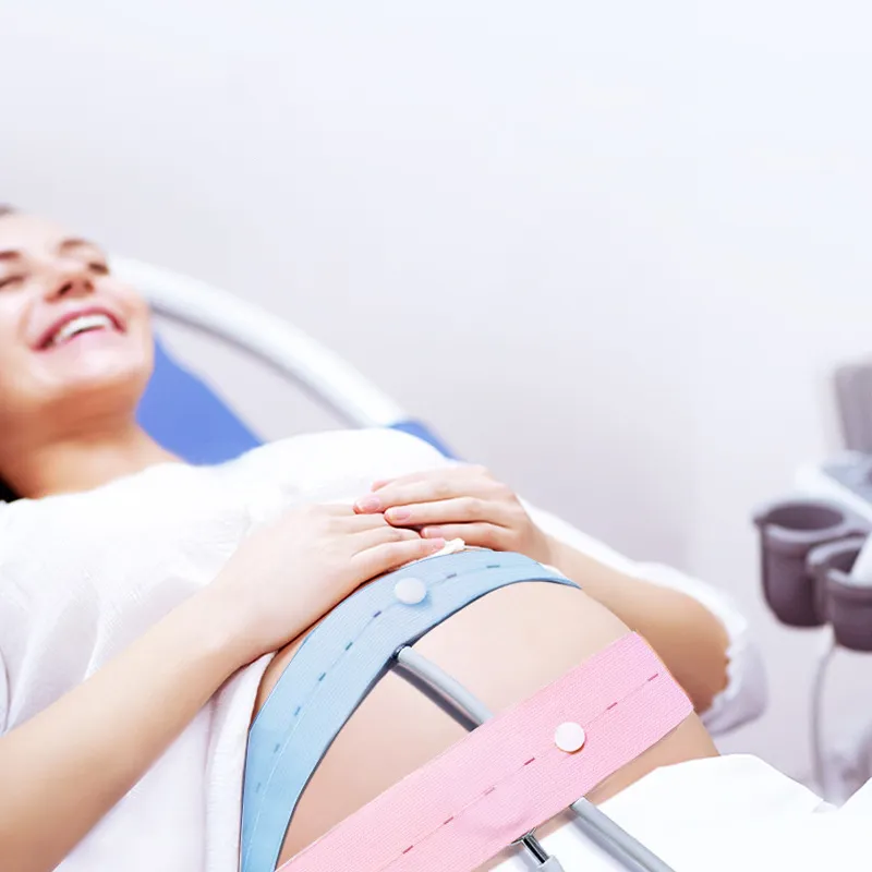 2pcs Elastic Maternity Belly Bands with Adjustable Buckles for Fetal Heart Monitoring Multi-color image 3