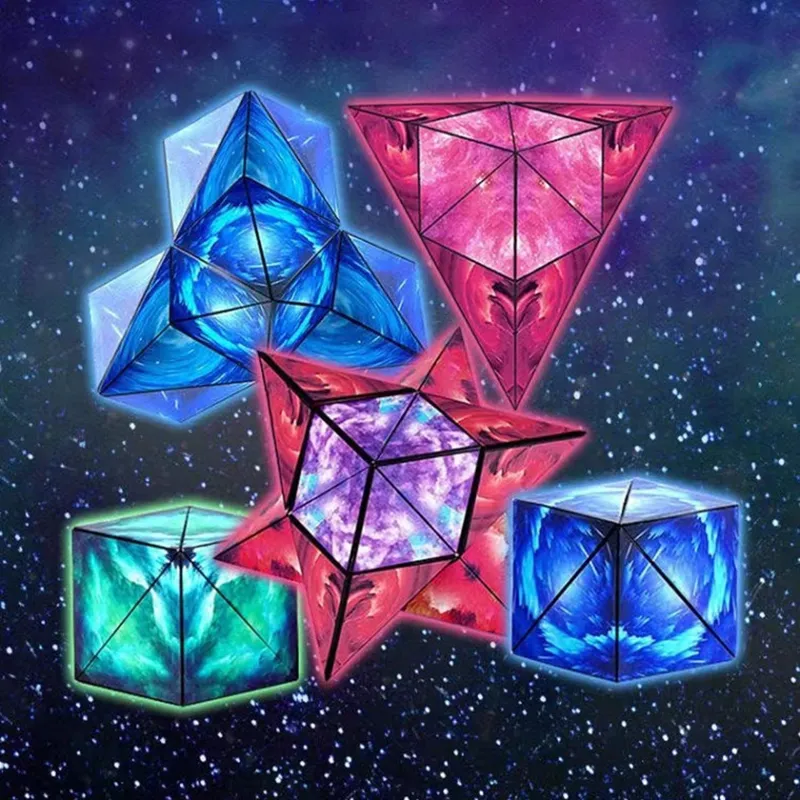 Children's Magnetic 3D Geometric Cube Puzzle Toy with Unlimited Variations  image 4