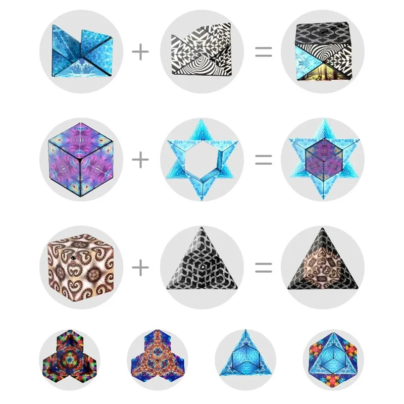 Children's Magnetic 3D Geometric Cube Puzzle Toy with Unlimited Variations  image 5