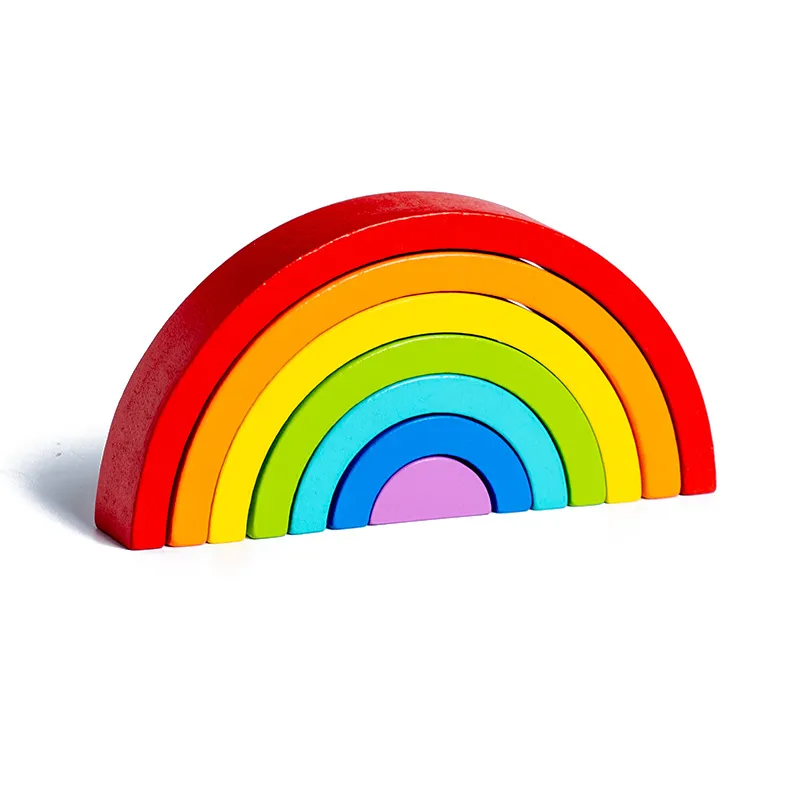 

Wooden Rainbow Arch Blocks for Early Learning and Parent-Child Playtime