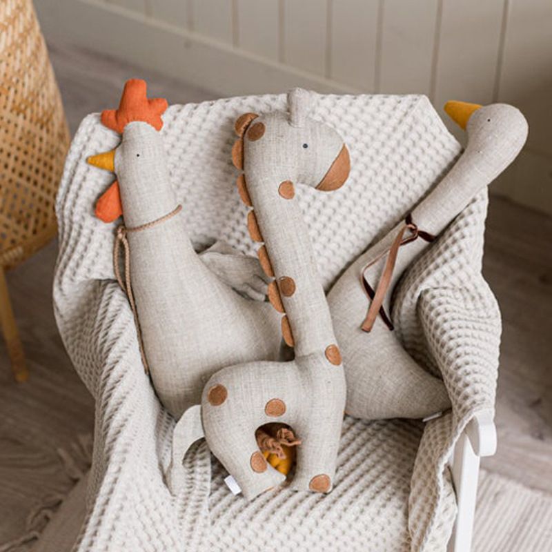 長頸鹿毛絨玩具，童心設計，男女兼用，使用 90％ 或更多的棉製成，非常適合兒童玩具。