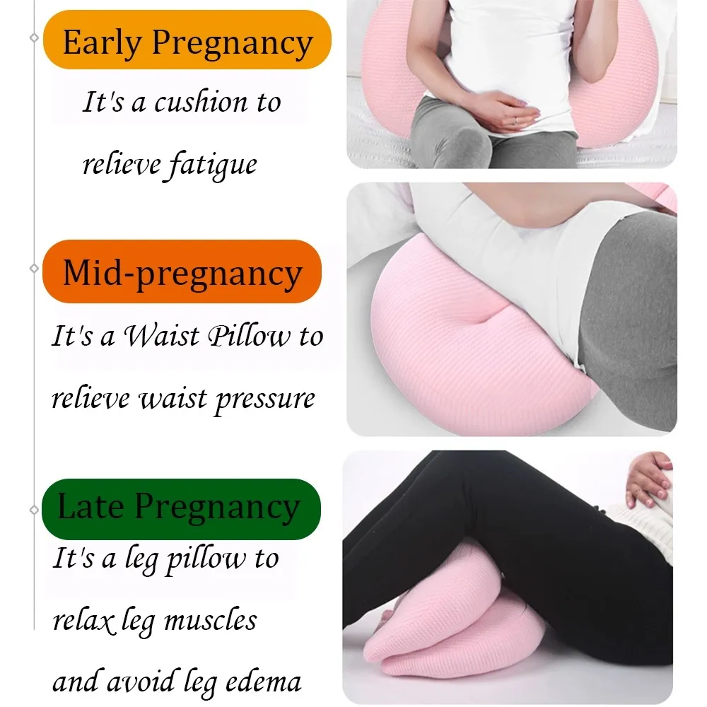 Multi-Functional U-Shaped Maternity Pillow for Lumbar Support and Side Sleeping Color-A image 4