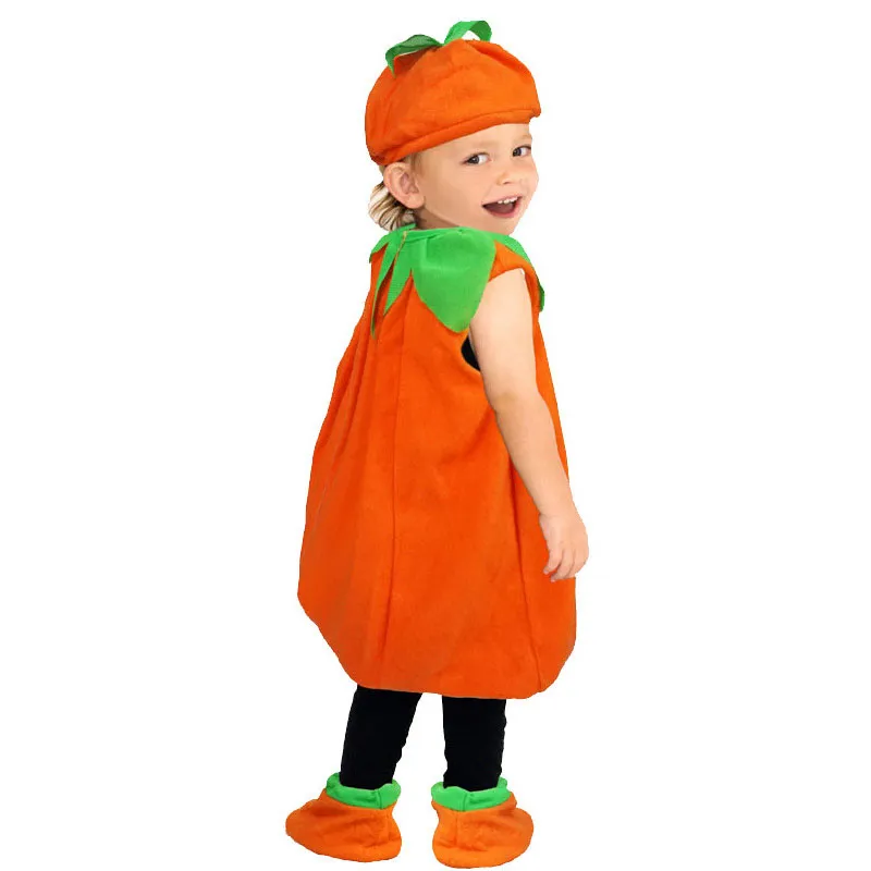 3pcs Baby Girl/Boy Pumpkin Halloween Cosplay Costume Set big image 6