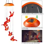 Solar-Powered LED Hummingbird Wind Chime, Outdoor Landscape Light for Garden and Patio Decoration  image 2