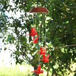 Solar-Powered LED Hummingbird Wind Chime, Outdoor Landscape Light for Garden and Patio Decoration  image 6