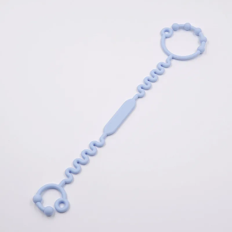 Baby Silicone Anti-Lost Chain for Pacifiers, Bottles, Cups, and Toys Color-D