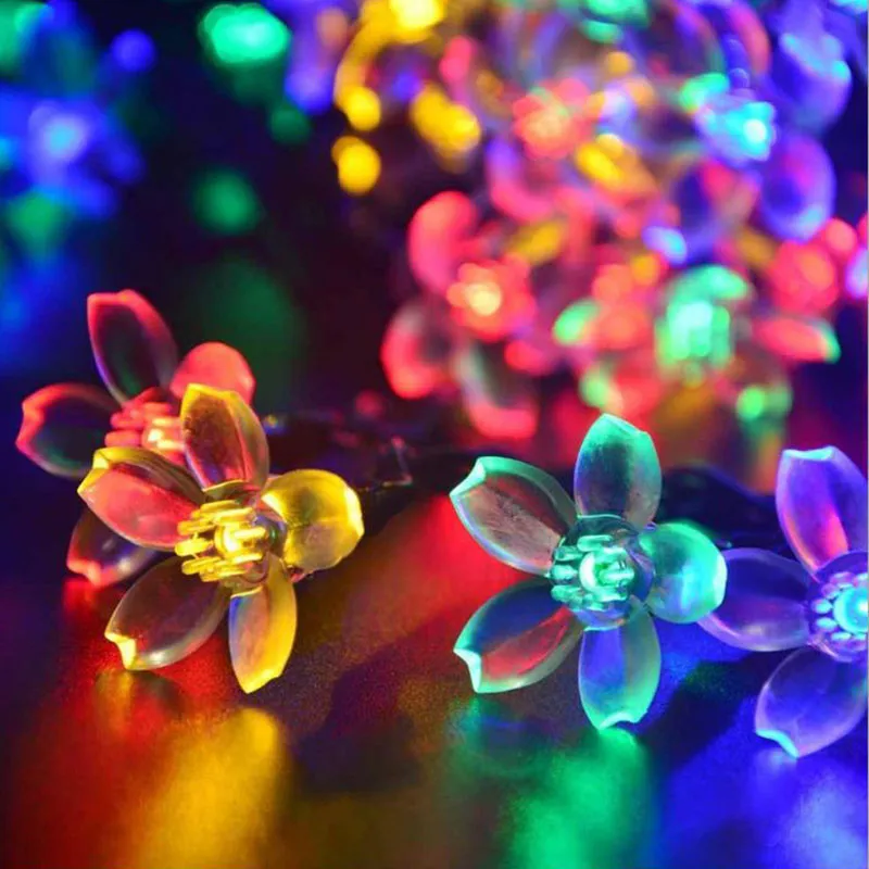 Cordão de luz decorativo colorido Sakura com 40 luzes LED para decoração de festivais e ao ar livre Cor-A big image 1