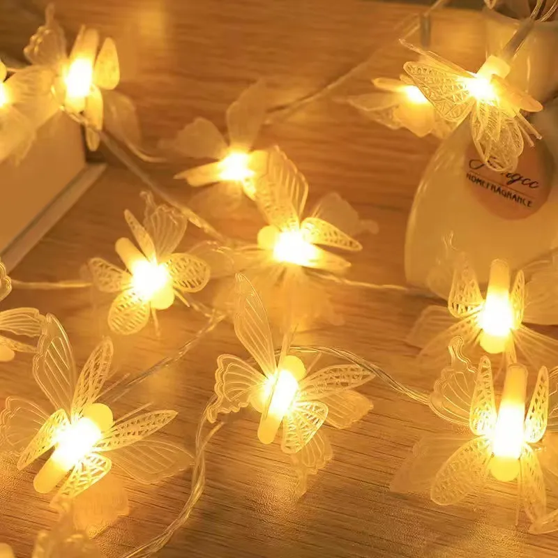 Cordon Lumineux Décoratif Extérieur Soft Butterfly Avec 40 Lumières LED Pour La Décoration De Jardin, De Patio Et De Jardin De Festival