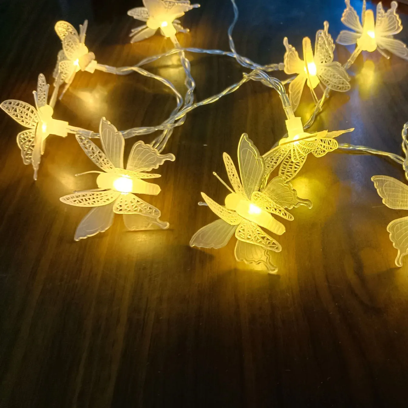 Soft Butterfly Outdoor Decorative Light String with 40 LED Lights for Yard, Patio, and Festival Garden Decoration  image 3