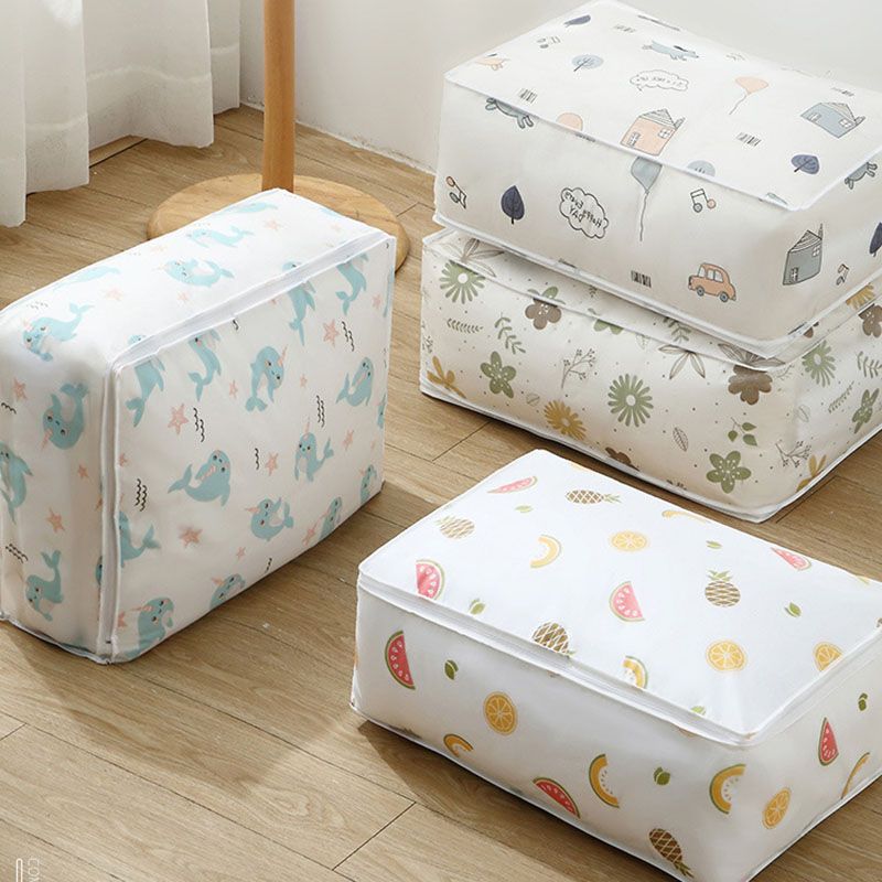Cotton Quilt Storage Bag With Cute Printing