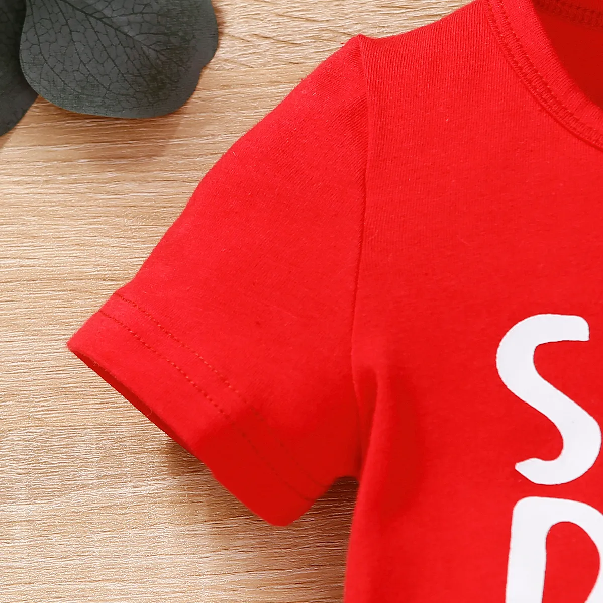 Baby Unisex Basics Kurzärmelig T-Shirts rot big image 1